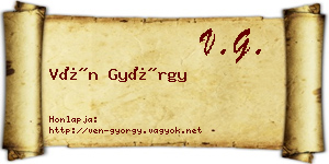 Vén György névjegykártya